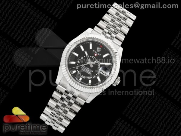 Skydweller SS ZF 1:1 Best Edition Black Dial on SS Jubilee Bracelet A9002 V2 - Image 2
