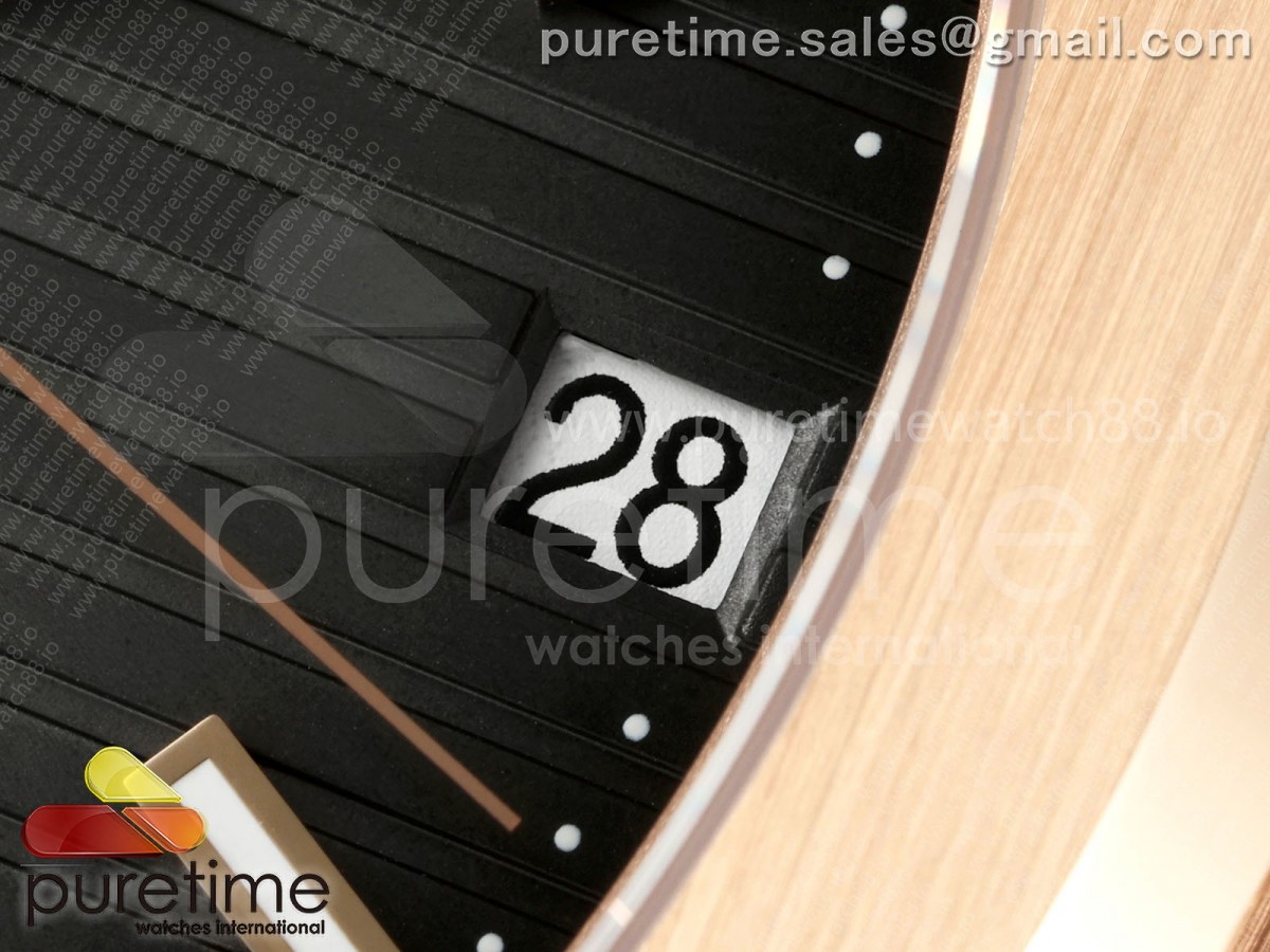 Nautilus 5711 RG DDF 1:1 Best Edition Gray Dial on Black Leather Strap DD324 Super Clone (Weighted) - Image 3
