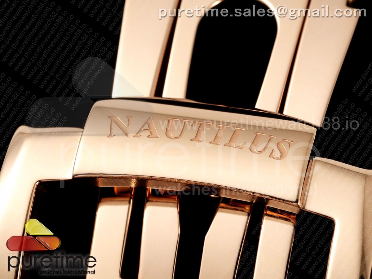 Nautilus 5711 RG DDF 1:1 Best Edition Gray Dial on Black Leather Strap DD324 Super Clone (Weighted) - Image 13