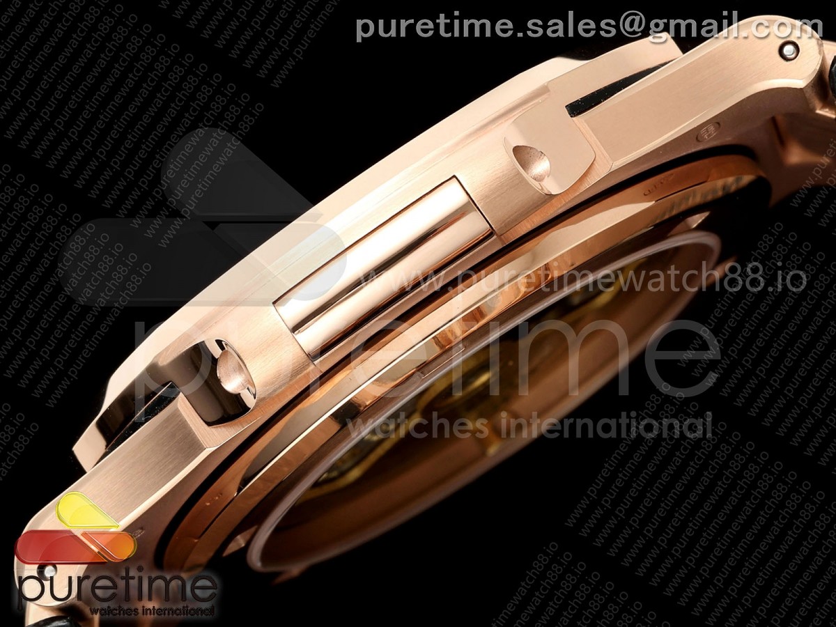 Nautilus 5711 RG DDF 1:1 Best Edition White Dial on Brown Leather Strap DD324 Super Clone (Weighted - Image 9