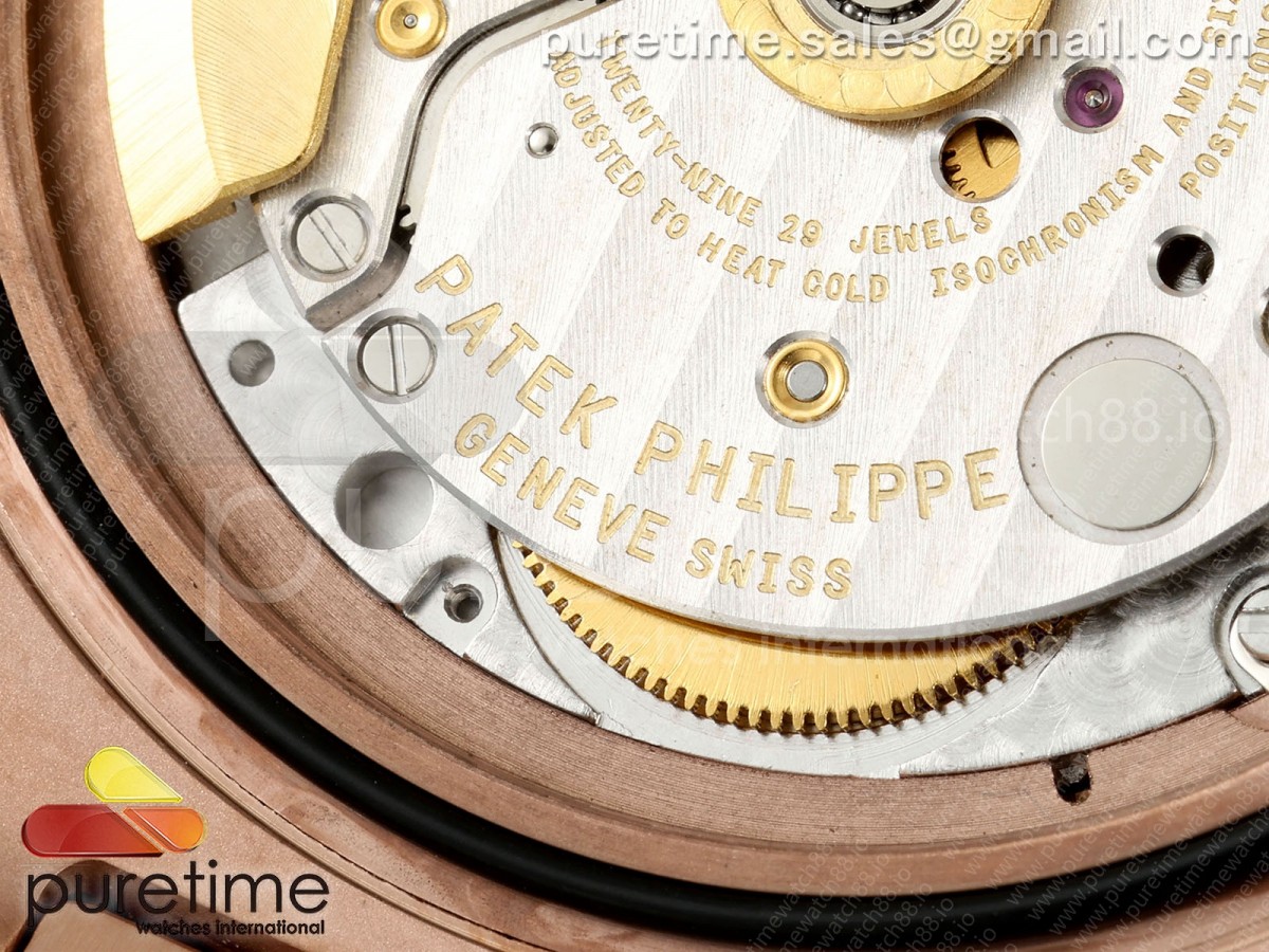 Nautilus 5711 RG DDF 1:1 Best Edition White Dial on Brown Leather Strap DD324 Super Clone (Weighted - Image 20