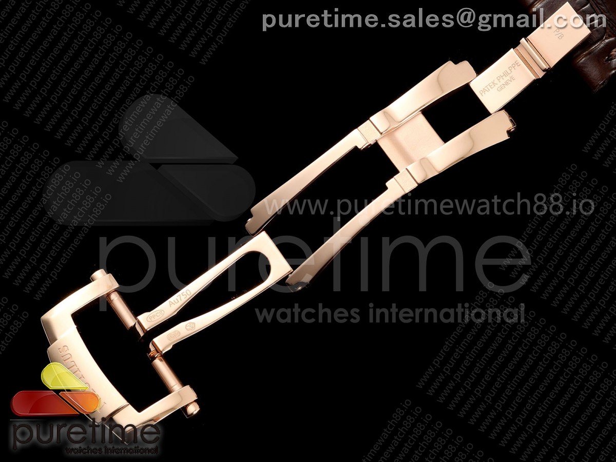 Nautilus 5711 RG DDF 1:1 Best Edition White Dial on Brown Leather Strap DD324 Super Clone (Weighted - Image 17
