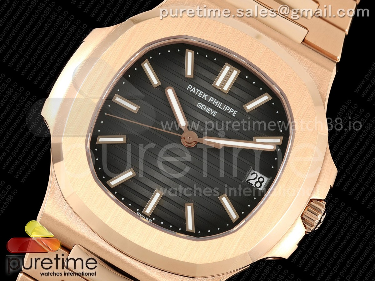 Nautilus 5711 RG DDF 1:1 Best Edition Gray Dial on RG Bracelet DD324 Super Clone (Weighted) - Image 2