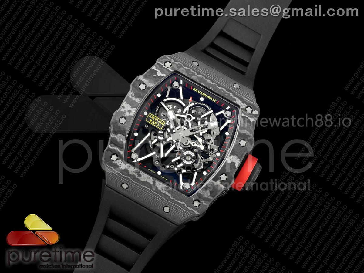 RM035-02 VAF 1:1 Best Edition on Black Rubber Strap RMAL1 Super Clone NON Free Sprung with MOD Case - Image 2