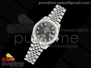 DateJust 41 126334 SEEK 1:1 Best Edition 904L Steel Gray Diamonds Dial on Jubilee Bracelet VR3235