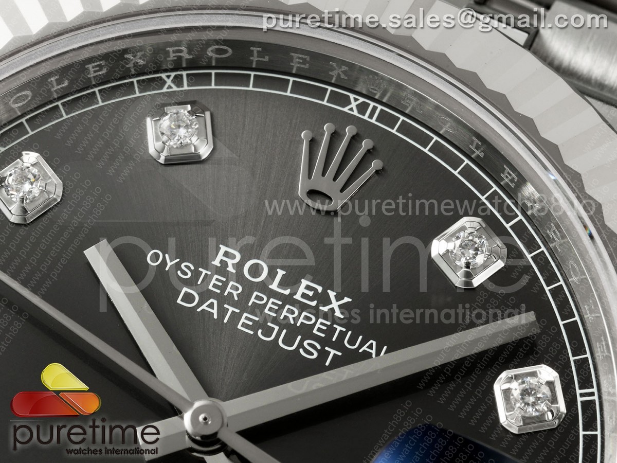 DateJust 41 126334 SEEK 1:1 Best Edition 904L Steel Gray Diamonds Dial on Jubilee Bracelet VR3235 - Image 3