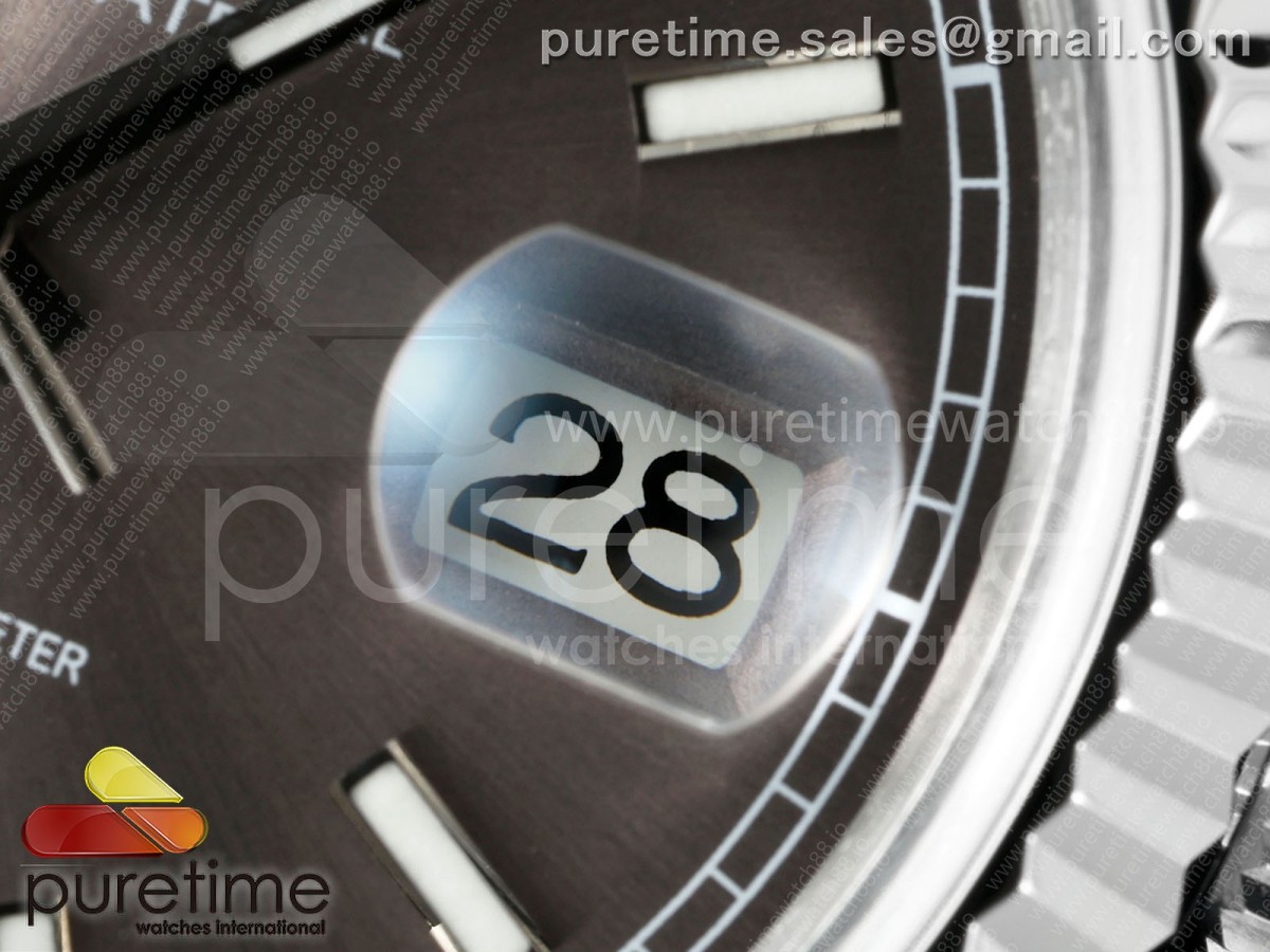 Day Date 40 SS CBDF 1:1 Best Edition Gray Stick Dial on President Bracelet VR3255 (210g) - Image 3