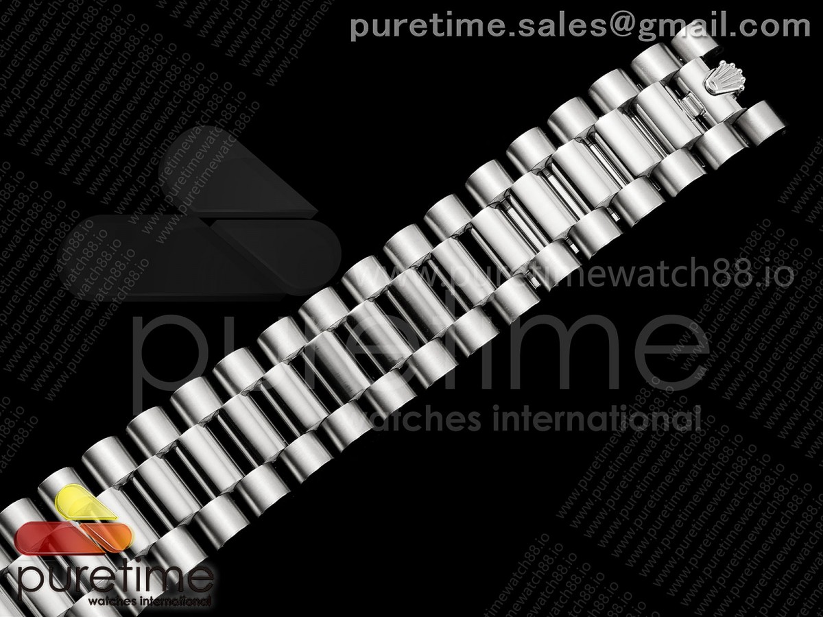 Day Date 40 SS CBDF 1:1 Best Edition Gray Stick Dial on President Bracelet VR3255 (210g) - Image 8