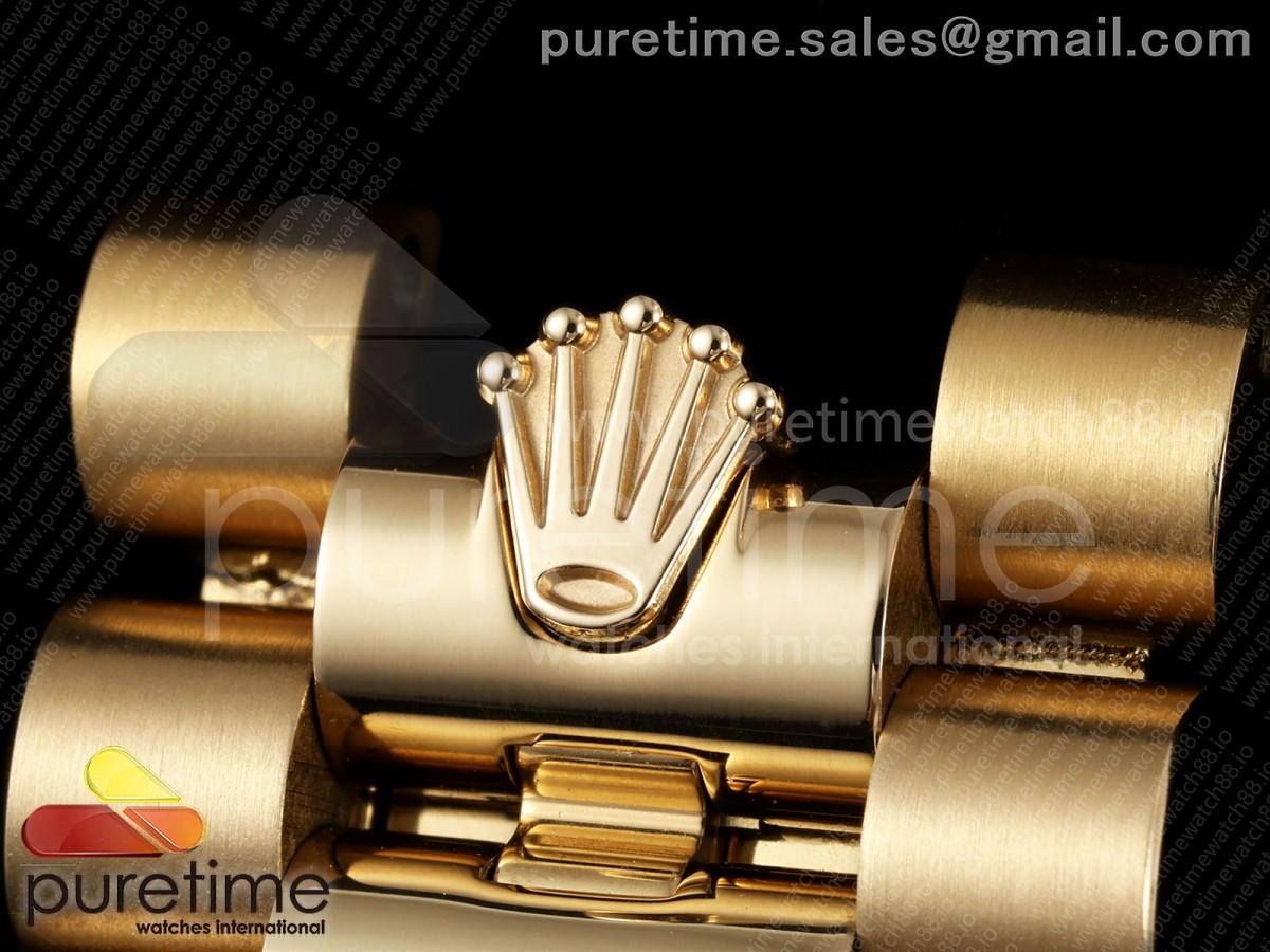 Day Date 40 YG CBDF 1:1 Best Edition YG Crystal Dial Diamonds Bezel on President Bracelet VR3255 (210g) - Image 12