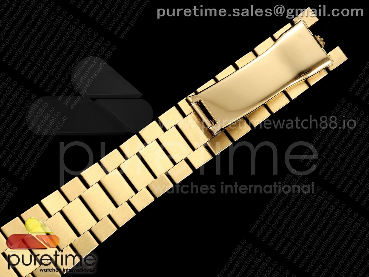Day Date 40 YG CBDF 1:1 Best Edition YG Crystal Dial Diamonds Bezel on President Bracelet VR3255 (210g) - Image 8