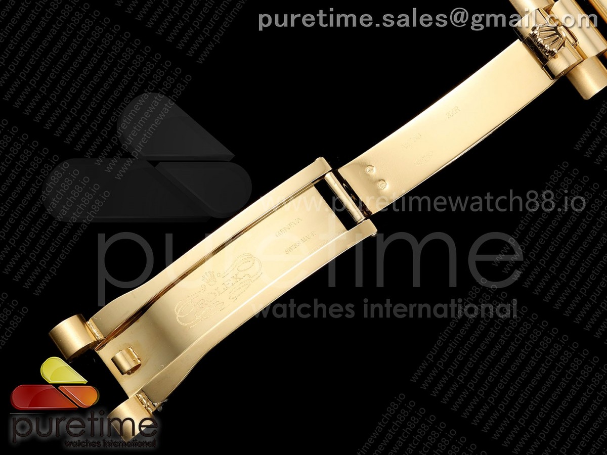 Day Date 40 YG CBDF 1:1 Best Edition YG Crystal Dial Diamonds Bezel on President Bracelet VR3255 (210g) - Image 9