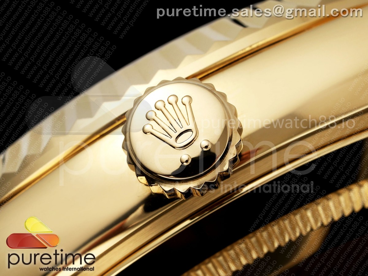 Day Date 40 YG CBDF 1:1 Best Edition Green Roman Dial on President Bracelet VR3255 (210g) - Image 6
