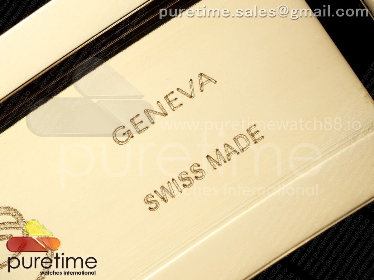 Day Date 40 YG CBDF 1:1 Best Edition Black Crystal Dial on President Bracelet VR3255 (210g) - Image 9