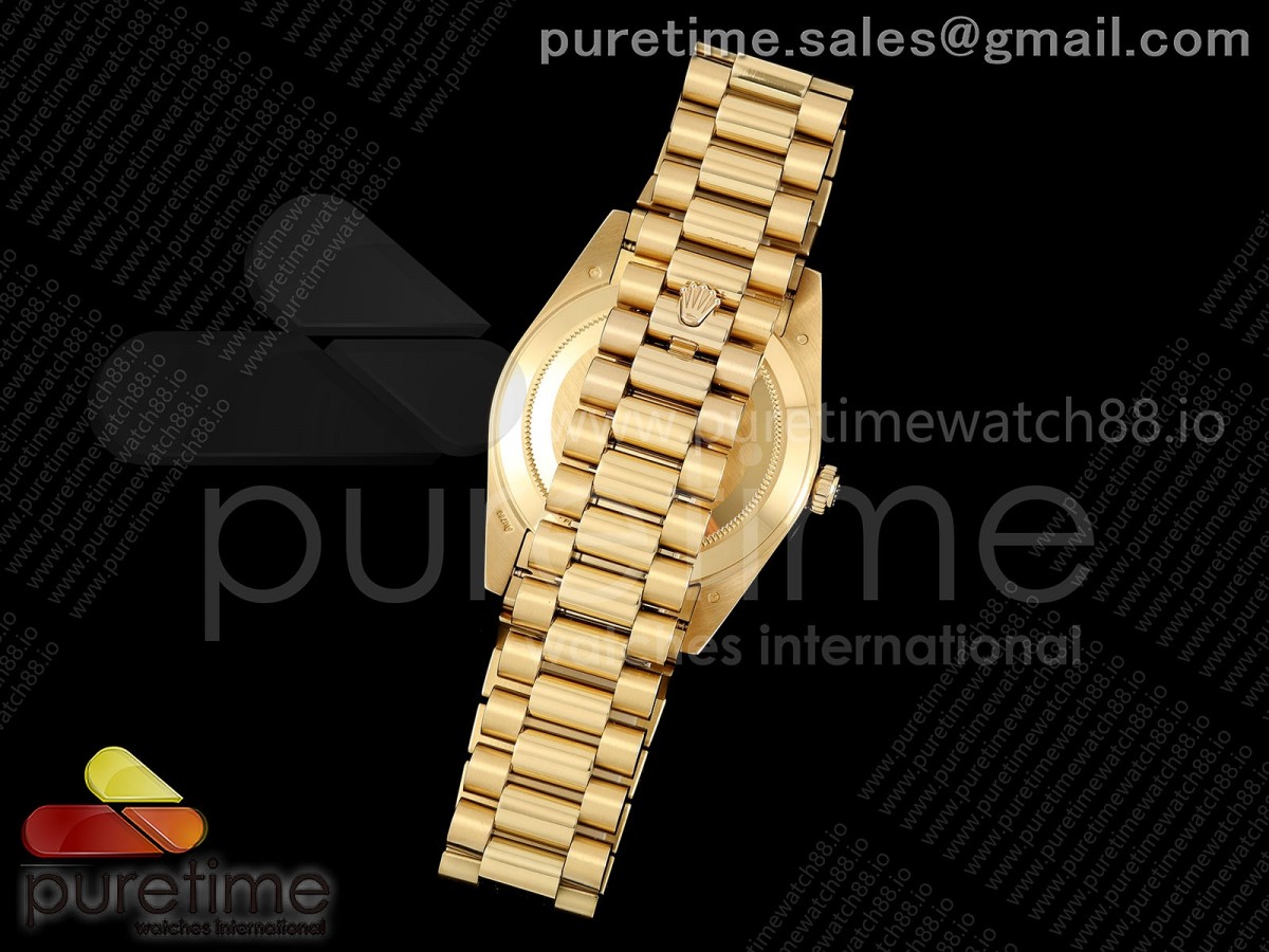 Day Date 40 YG CBDF 1:1 Best Edition Green Ombre Roman Dial on President Bracelet VR3255 (210g) - Image 11