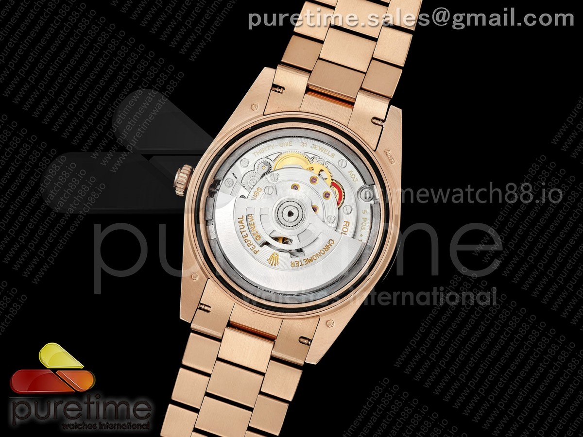 Day Date 40 RG CBDF 1:1 Best Edition Green Roman Dial on President Bracelet VR3255 (210g) - Image 12