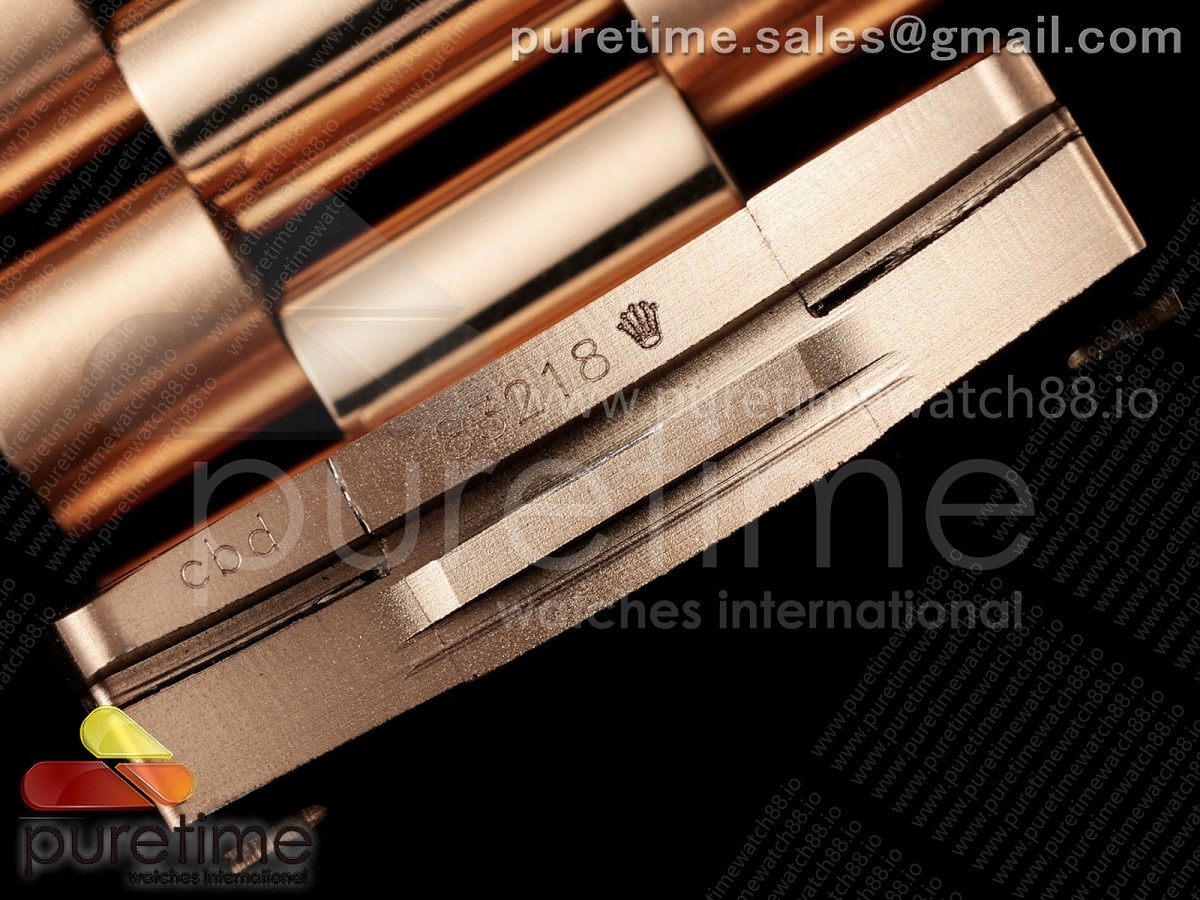 Day Date 40 RG CBDF 1:1 Best Edition Green Roman Dial on President Bracelet VR3255 (210g) - Image 9