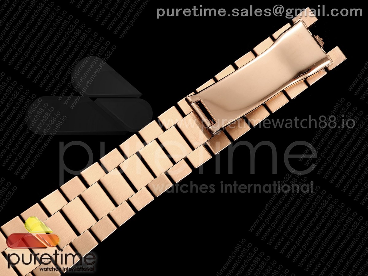 Day Date 40 RG CBDF 1:1 Best Edition Green Roman Dial on President Bracelet VR3255 (210g) - Image 7