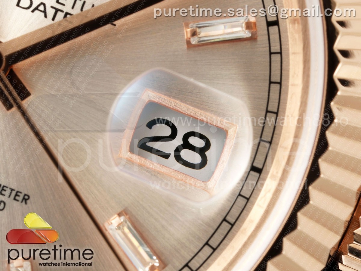 Day Date 40 RG CBDF 1:1 Best Edition RG Crystal Dial on President Bracelet VR3255 (210g) - Image 5