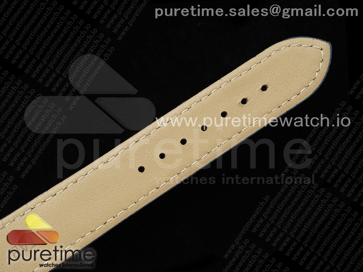 Santos Dumont 31.4mm YG AF 1:1 Best Edition Silver Dial on Blue Croco Strap - Image 17