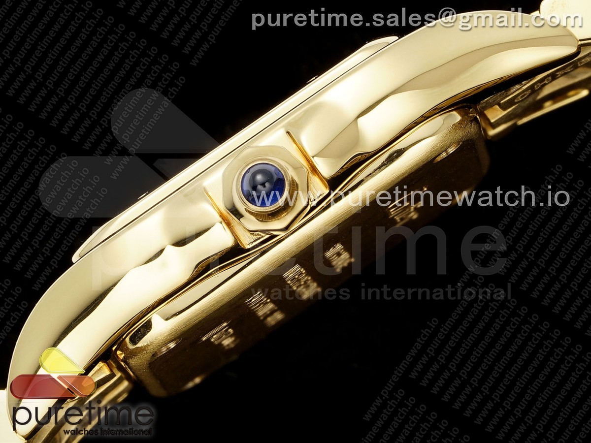 Panthère Ladies 22mm YG AF 1:1 Best Edition White Dial on YG Bracelet Ronda Quartz - Image 8