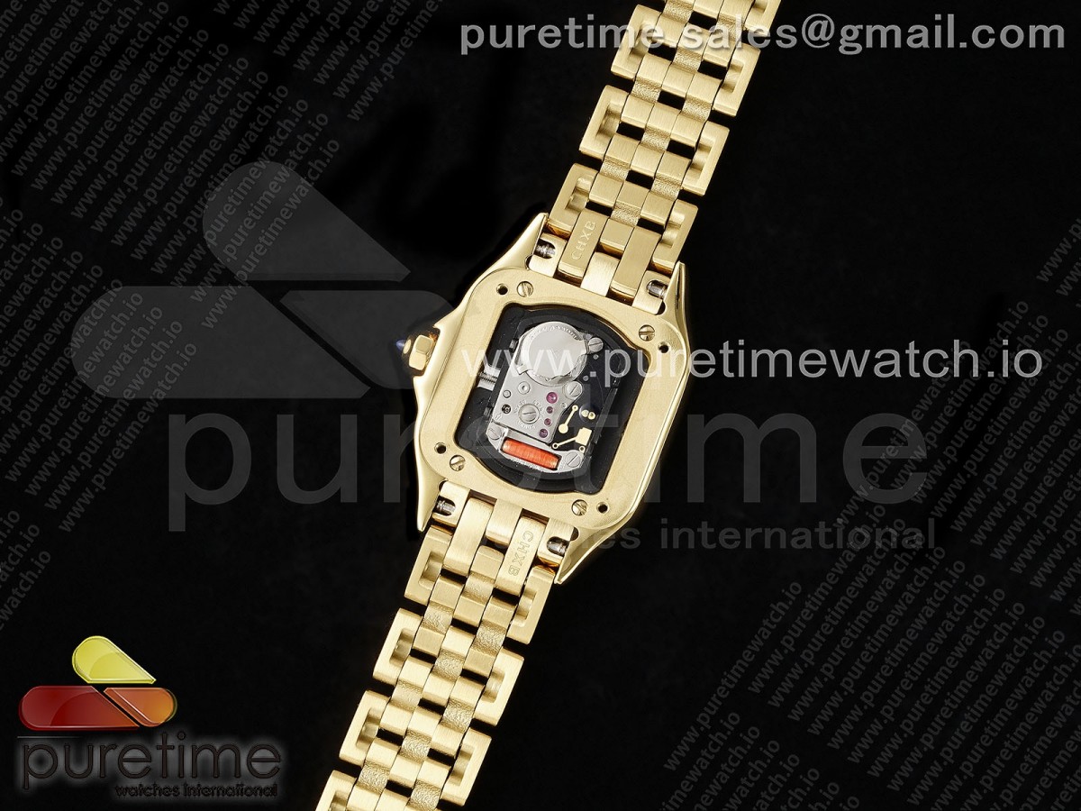 Panthère Ladies 22mm YG AF 1:1 Best Edition White Dial on YG Bracelet Ronda Quartz - Image 14