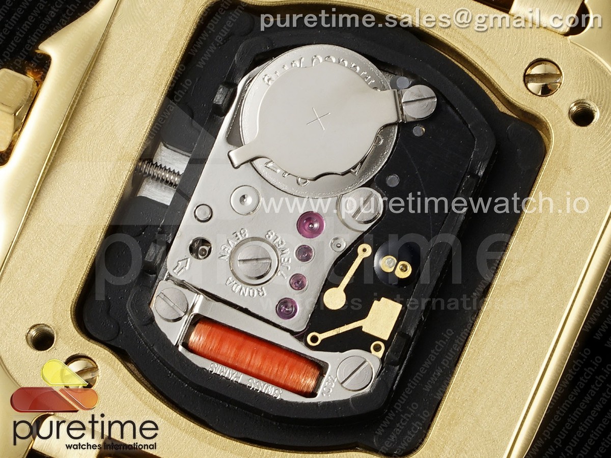 Panthère Ladies 22mm YG AF 1:1 Best Edition White Dial on YG Bracelet Ronda Quartz - Image 15