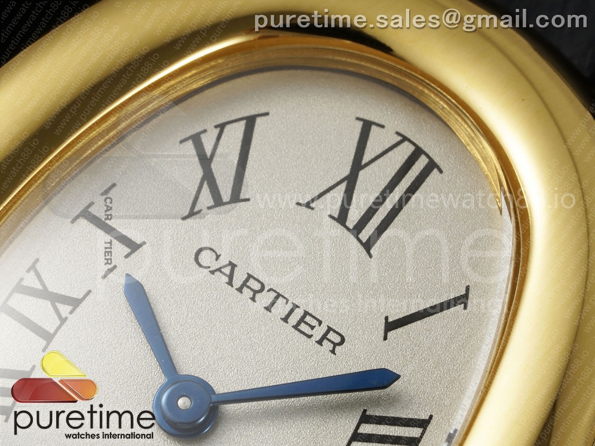 Baignoire Watch YG AF 1:1 Best Edition White Dial on Black Croco Strap RONDA Quartz - Image 4