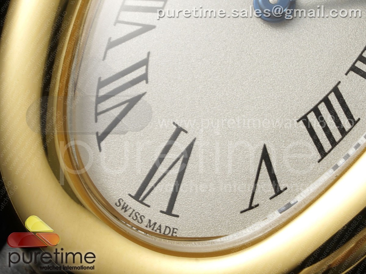 Baignoire Watch YG AF 1:1 Best Edition White Dial on Black Croco Strap RONDA Quartz - Image 5