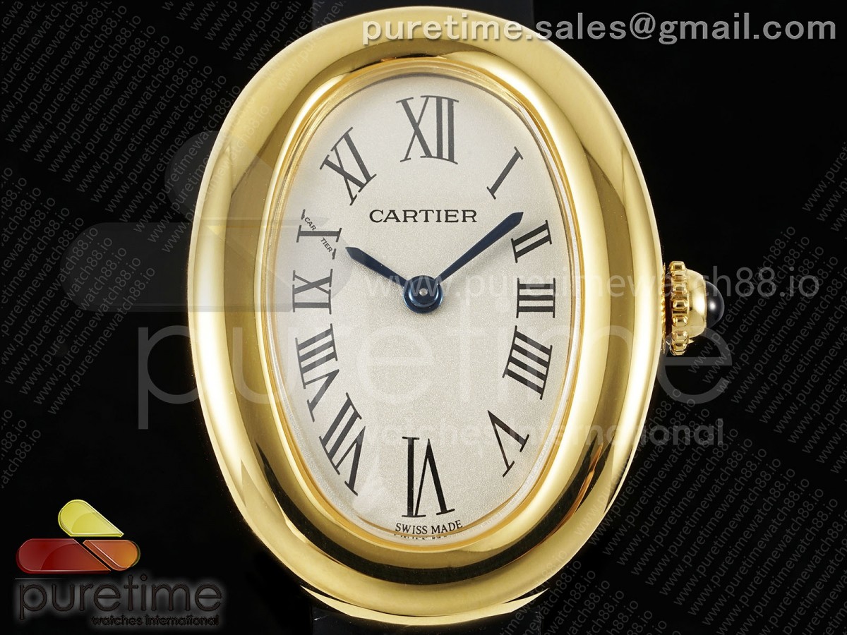 Baignoire Watch YG AF 1:1 Best Edition White Dial on Black Croco Strap RONDA Quartz - Image 7