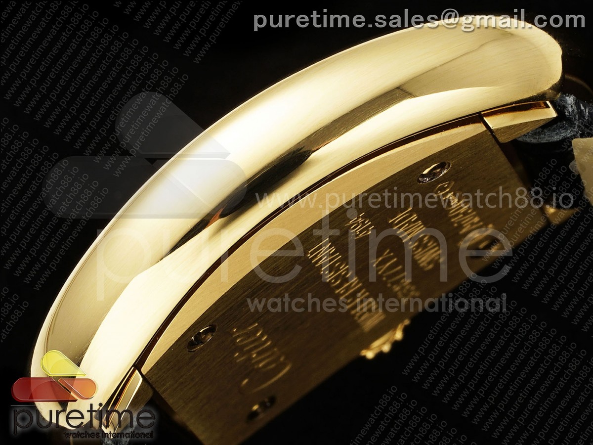 Baignoire Watch YG AF 1:1 Best Edition White Dial on Black Croco Strap RONDA Quartz - Image 10