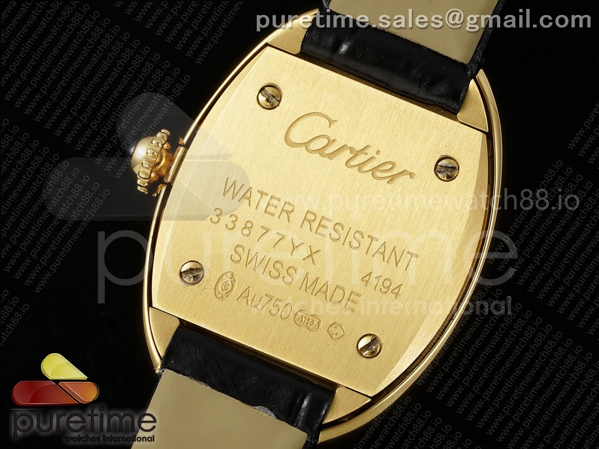 Baignoire Watch YG AF 1:1 Best Edition White Dial on Black Croco Strap RONDA Quartz - Image 12
