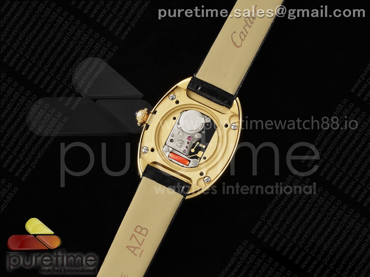 Baignoire Watch YG AF 1:1 Best Edition White Dial on Black Croco Strap RONDA Quartz - Image 13