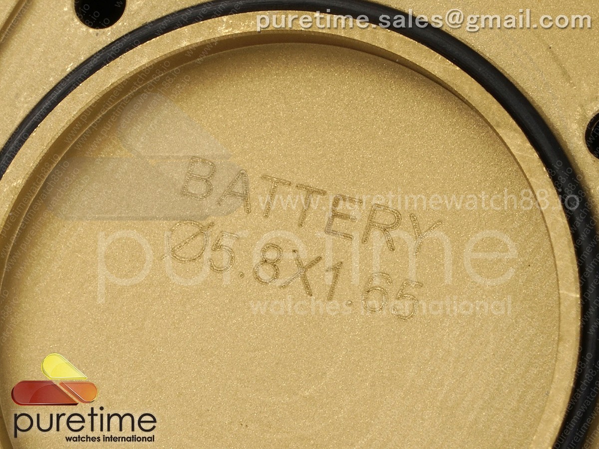 Baignoire Watch YG AF 1:1 Best Edition White Dial on Black Croco Strap RONDA Quartz - Image 18