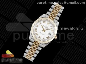DateJust 36 SS/YG 126333 JDF Gold Wrapped 904L Steel White Dial Roman Markers on Jubilee Bracelet V2