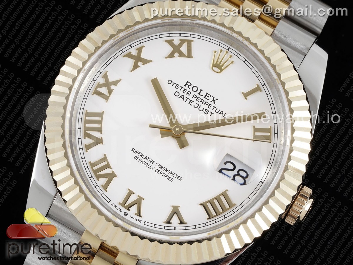 DateJust 36 SS/YG 126333 JDF Gold Wrapped 904L Steel White Dial Roman Markers on Jubilee Bracelet V2 - Image 3