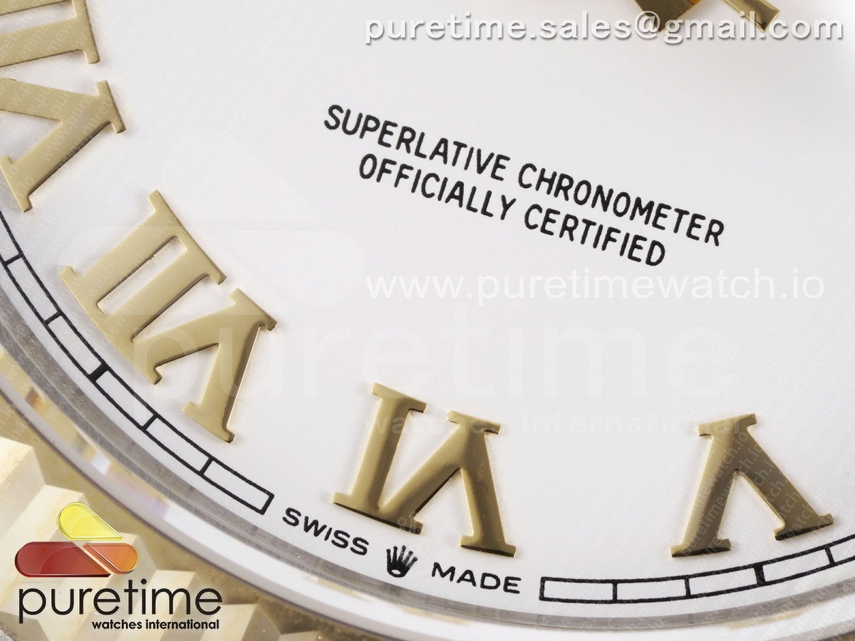 DateJust 36 SS/YG 126333 JDF Gold Wrapped 904L Steel White Dial Roman Markers on Jubilee Bracelet V2 - Image 6