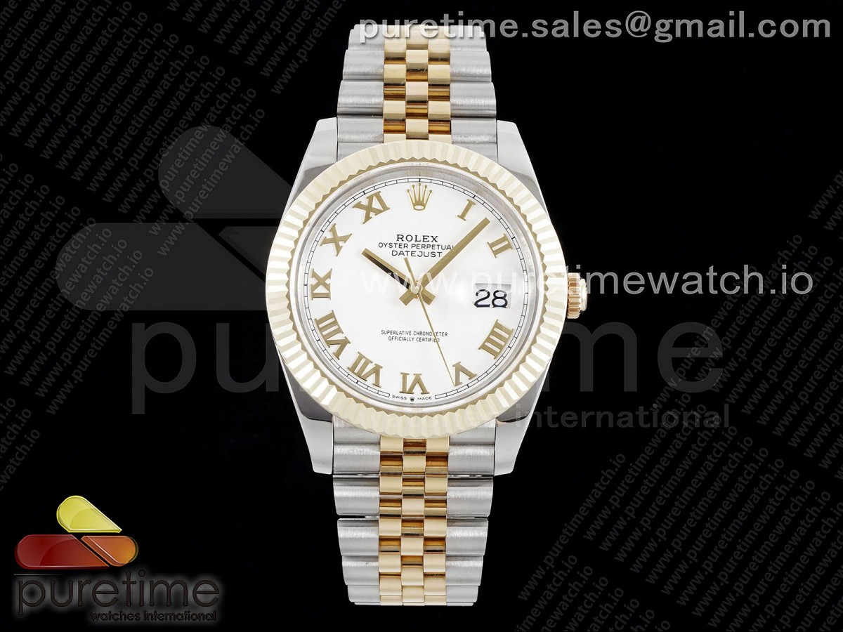 DateJust 36 SS/YG 126333 JDF Gold Wrapped 904L Steel White Dial Roman Markers on Jubilee Bracelet V2 - Image 7
