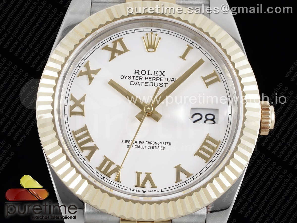 DateJust 36 SS/YG 126333 JDF Gold Wrapped 904L Steel White Dial Roman Markers on Jubilee Bracelet V2 - Image 8