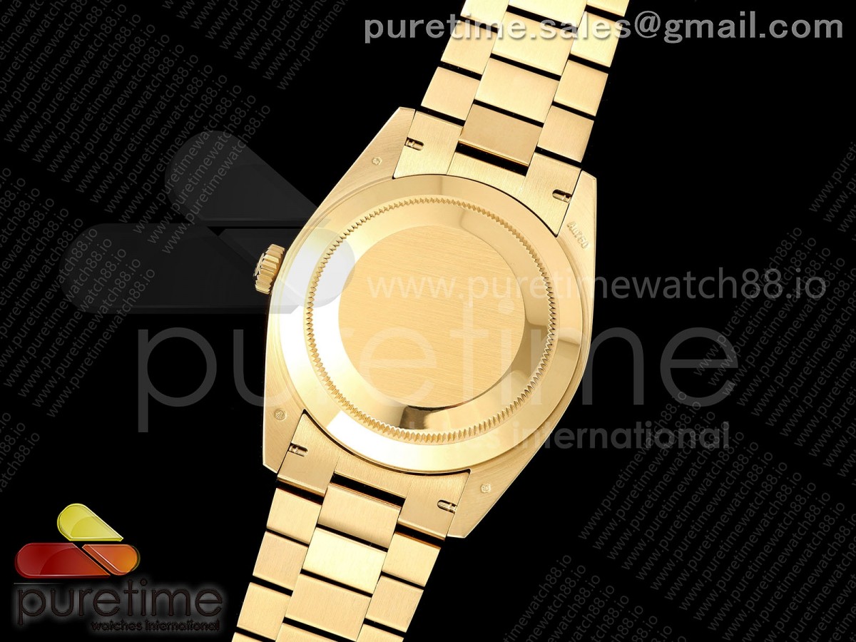 DayDate 36MM YG QF 1:1 Best Edition Black Stick Dial on President Bracelet A2836 V6 - Image 13