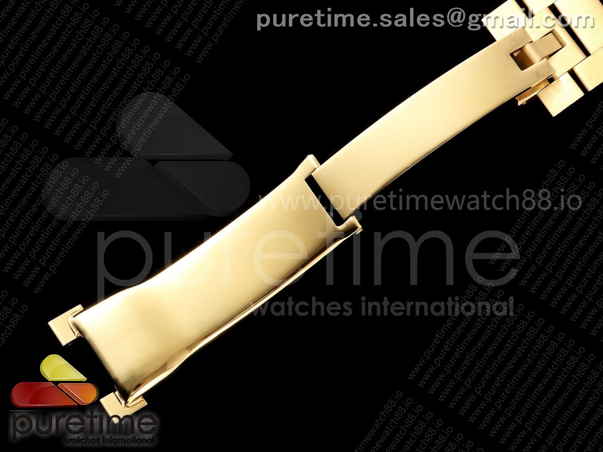 DayDate 36MM YG QF 1:1 Best Edition Black Stick Dial on President Bracelet A2836 V6 - Image 36