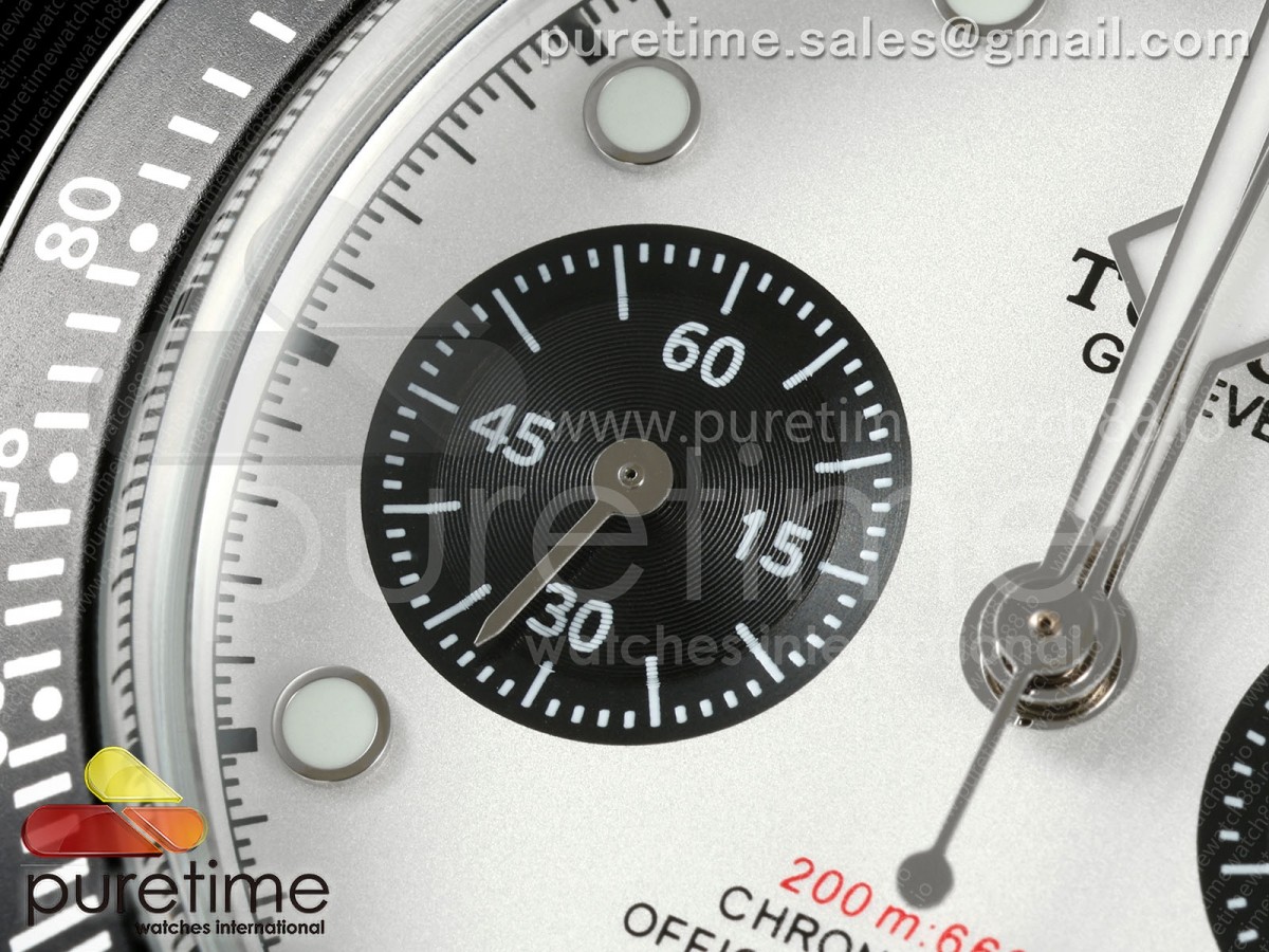 Black Bay Chrono SS BLSF 1:1 Best Edition White/Black Dial on Jubilee Strap A7750 - Image 7