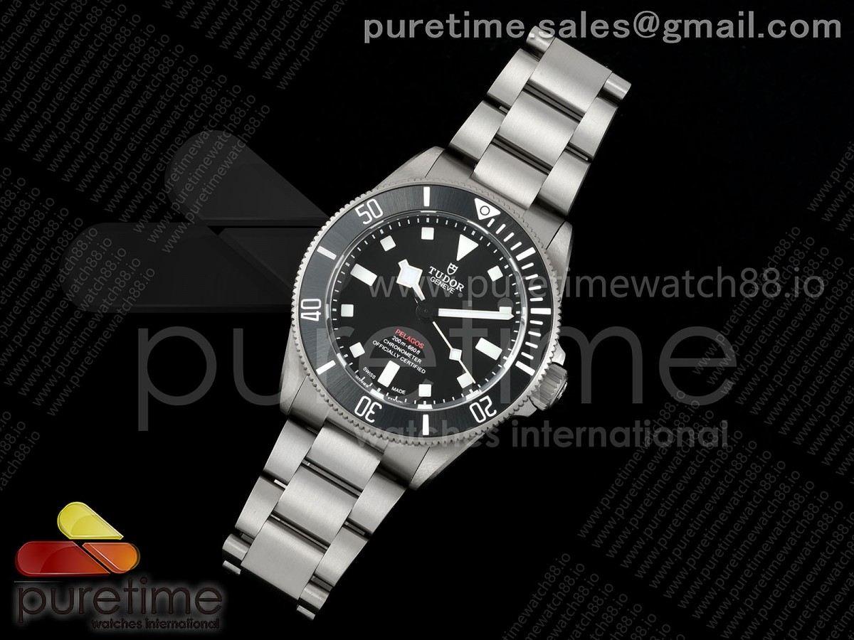 Pelagos 42mm Titanium ZF 1:1 Best Edition Black Dial on Titanium Bracelet A2824 V2