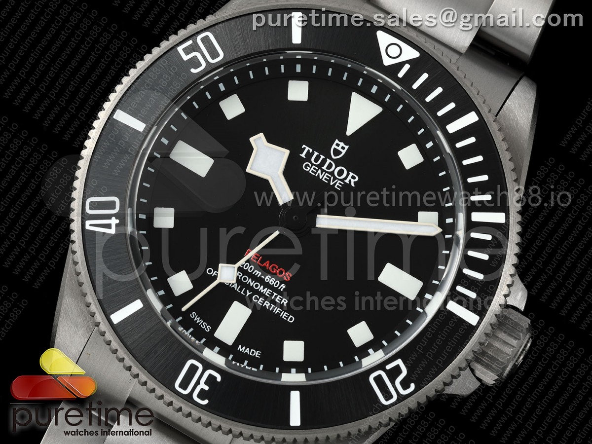 Pelagos 42mm Titanium ZF 1:1 Best Edition Black Dial on Titanium Bracelet A2824 V2 - Image 4