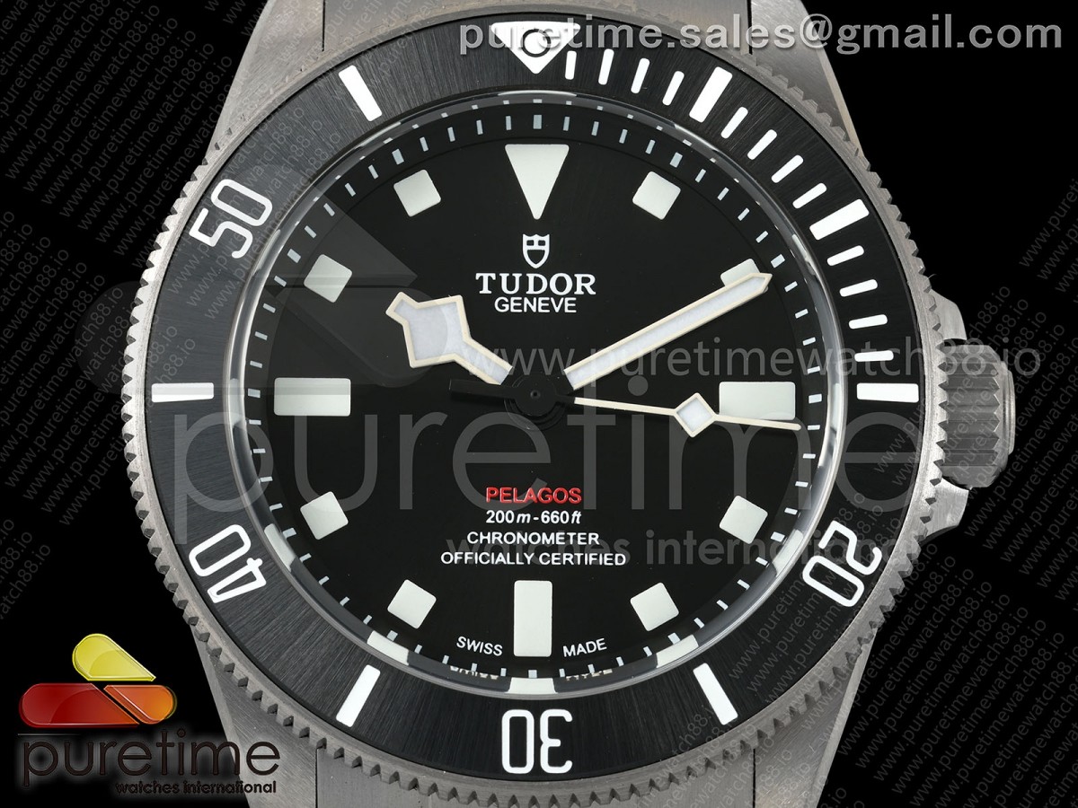Pelagos 42mm Titanium ZF 1:1 Best Edition Black Dial on Titanium Bracelet A2824 V2 - Image 3
