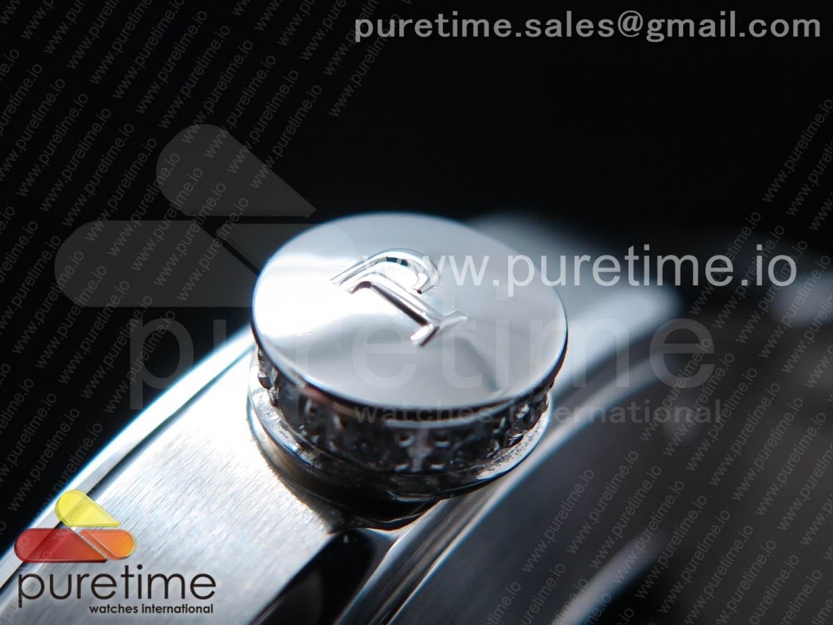 Emperador Coussin Moonphase Mythical Journey SS Diamonds Bezel on Black Leather Strap A860P