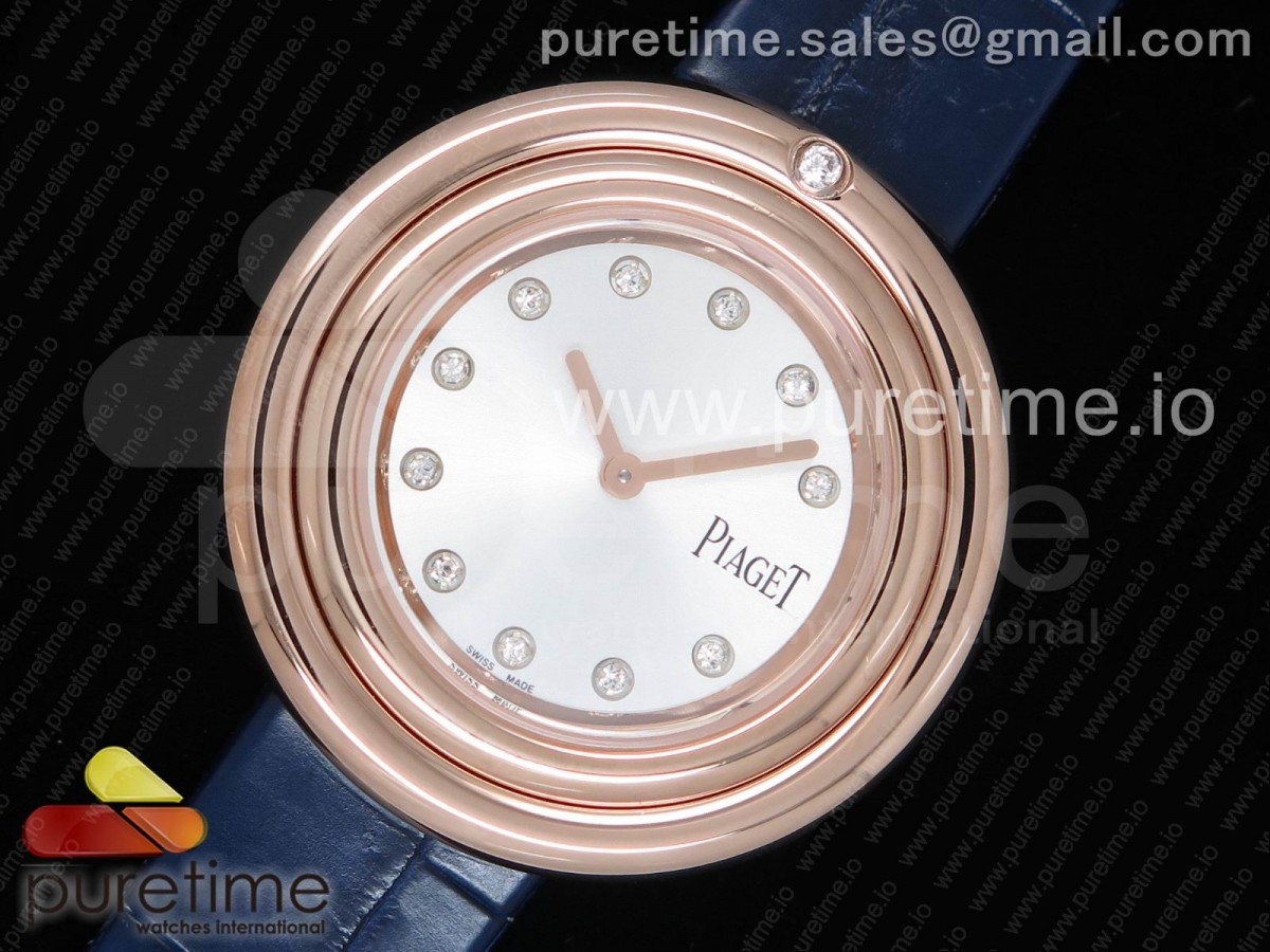 Possession Watch RG White Dial on Blue Leather Strap Jap Quartz Movement