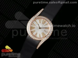Limelight Gala G0A45361 32mm RG ZF Silver Dial on Black Fabric Strap Siwss Quartz