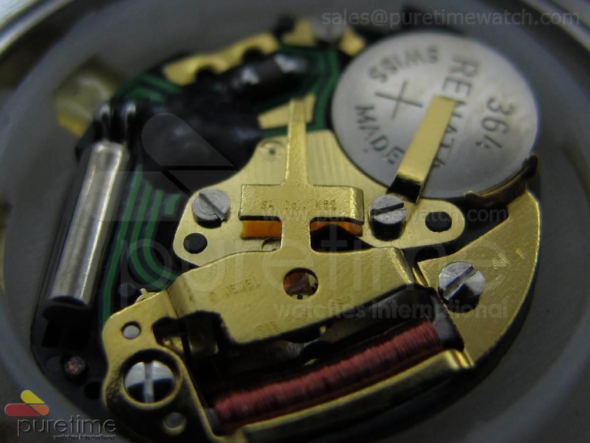Perpetuelle SS MOP Dial on Black Leather Strap