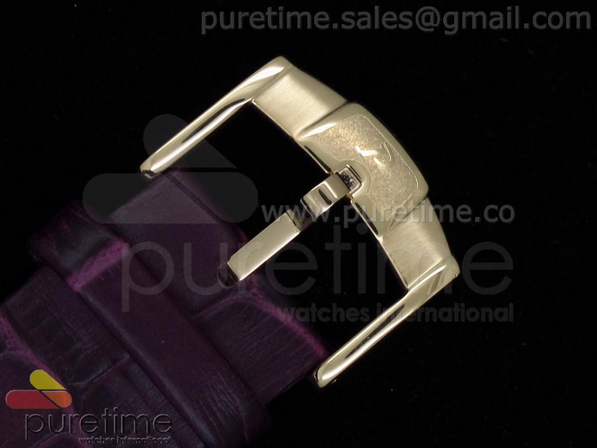 Limelight Phoenix RG White Dial Diamond Bezel on Purple Leather Strap Swiss Quartz