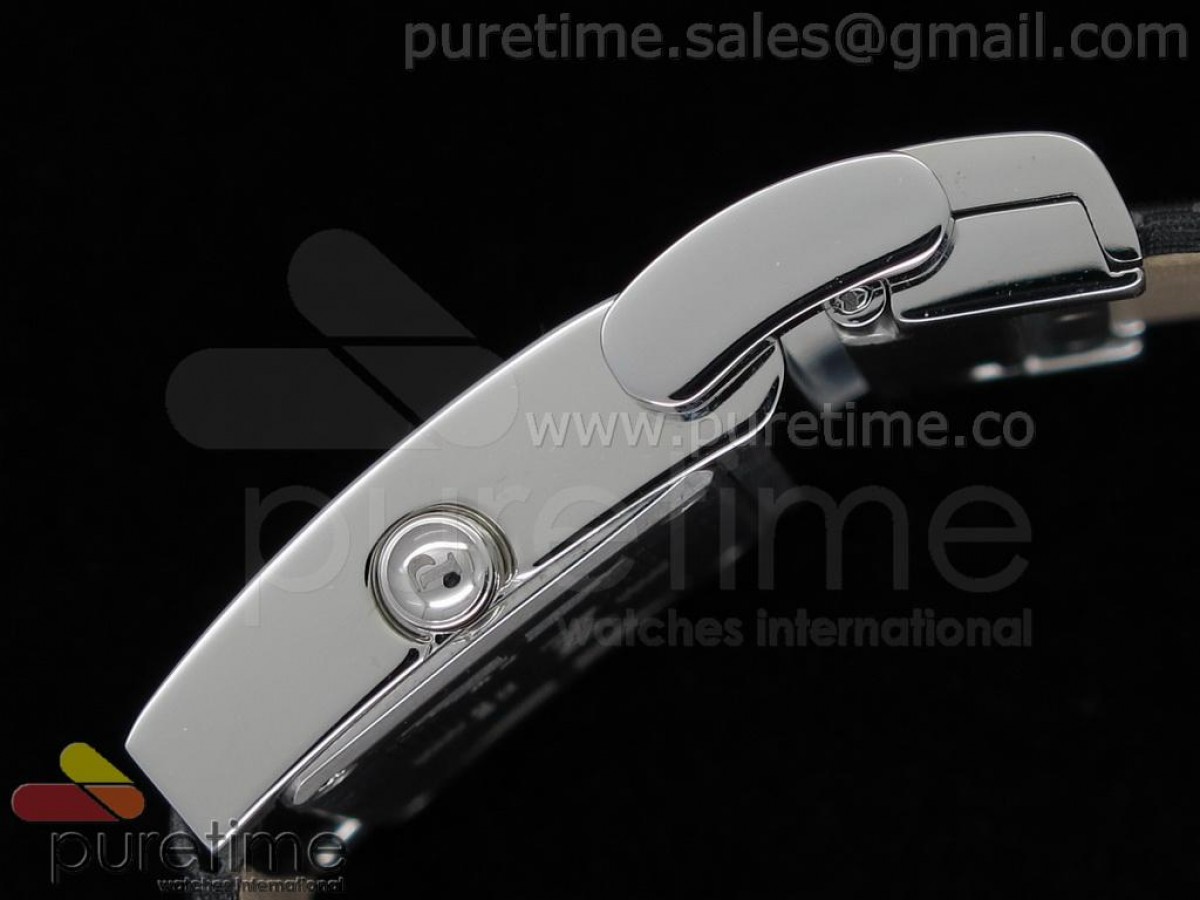 Miss Protocole SS Diamond Paved White Dial on Black Nylon Strap Swiss Ronda Quartz